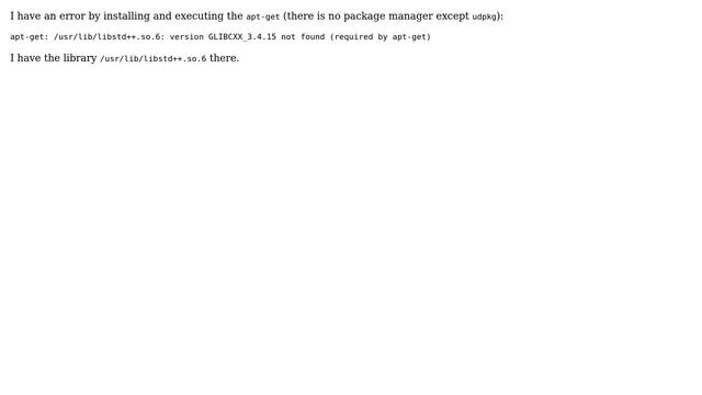 What is the error on executing apt-get (GLIBCXX_3.4.15 not found)? смотреть онлайн