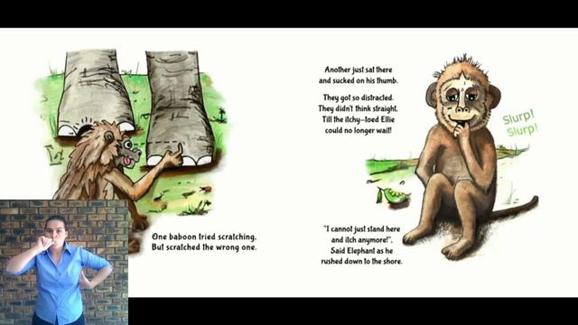 Deaf friendly children's book reading - The Elephant's Itchy Toe - Little SAfari Books, South Afric смотреть онлайн