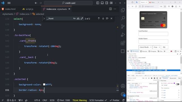 Верстка Формы Банковской карты - 3 - JavaScript смотреть онлайн