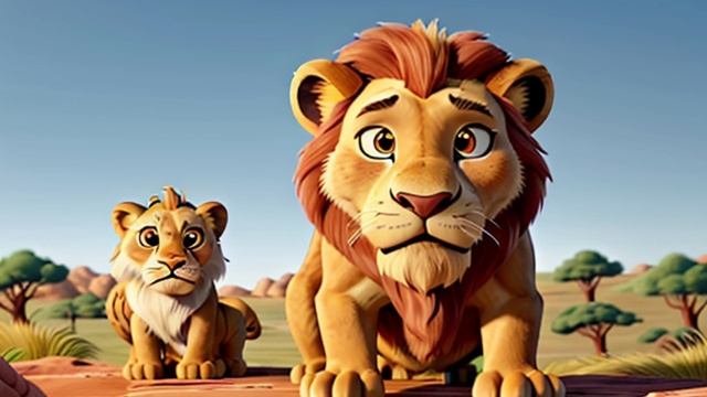 The Brave Lion 🦁. Bedtime stories for kids.Moral stories for kids. English cartoon stories смотреть онлайн