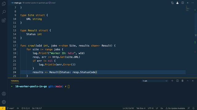 19 - WorkerPools in Go (2160p with 30fps) смотреть онлайн
