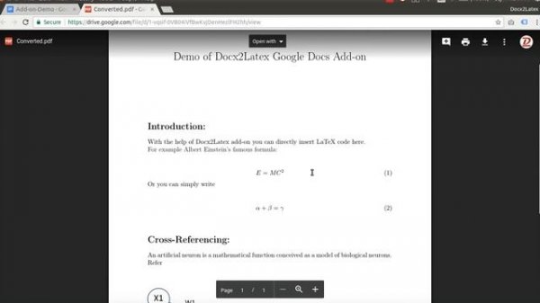 LaTeX in Google Docs | Docx2Latex Add-on