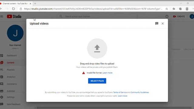 Channel content YouTube Studio Personal Microsoft Edge 2021 01 21 18 30 06 смотреть онлайн