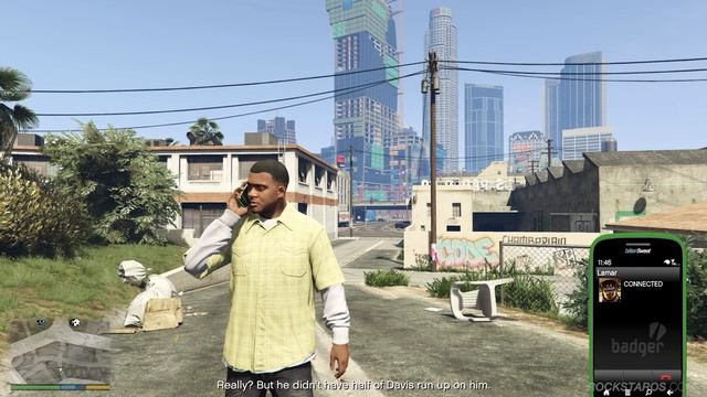 Calling Lamar after Hood Safari - GTA V смотреть онлайн