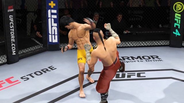 UFC4 | Bruce Lee vs Monk Thai ( EA Sports UFC 4 ) смотреть онлайн