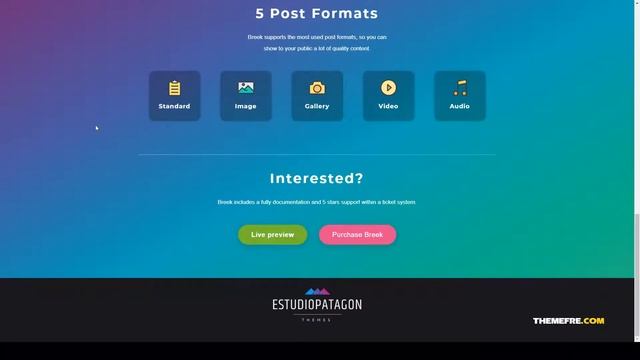 Breek - Minimal Masonry Theme for WordPress personal modern Kawai смотреть онлайн