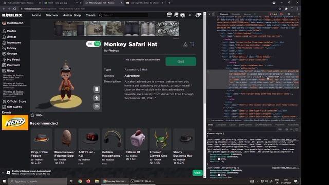 FREE ACCESSORY! HOW TO GET Monkey Safari Hat! GET ON IOS/PC/ANDROID! (ROBLOX) смотреть онлайн