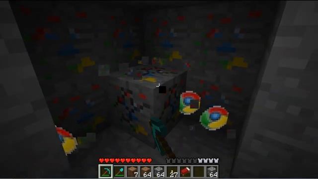 Minecraft - Google Chrome Ore Found Deep In a Cave смотреть онлайн