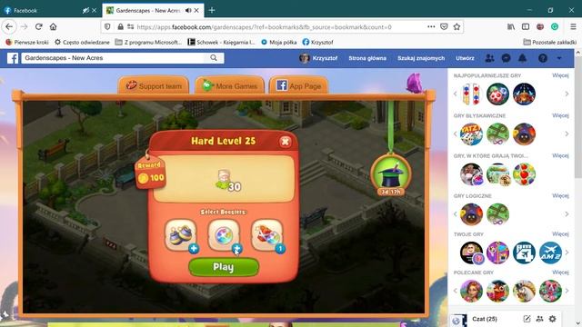 Gardenscapes New Acres na Facebooku — Mozilla Firefox 2021 04 15 15 02 29 смотреть онлайн