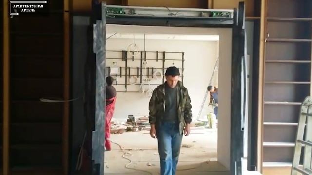 Разработка заказных изделий. Автоматизированная металлическая дверь, авторская работа 2А смотреть онлайн