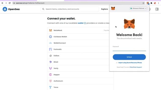 How to Create OpenSea NFT Account | Connect to MetaMask | Quick & Easy Tutorial смотреть онлайн