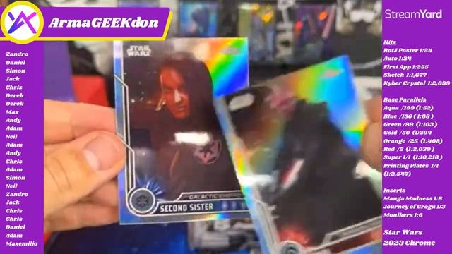 ⭐Star Wars 2023 Topps Chrome Hobby Box⭐ArmaGEEKdon Box Break #122 смотреть онлайн