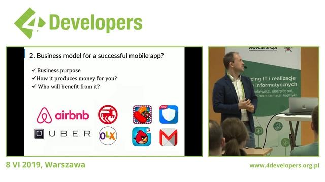 4Developers 2019: Od pomysłu do milion pobrań - jak odnieść sukces w mobile? dr Krzysztof Wojewodzi смотреть онлайн