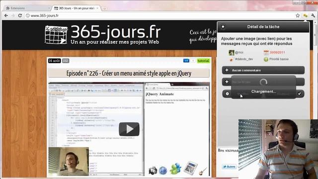 Episode n°227 - Développement de l'extension Datodo pour Google Chrome ( www.365-jours.fr ) смотреть онлайн