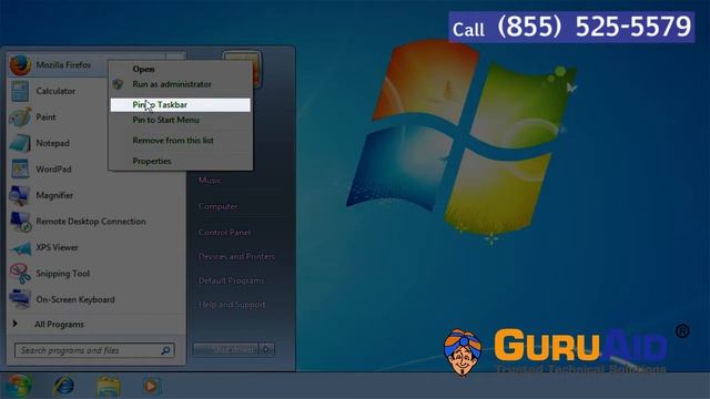 How to Pin Mozilla Firefox to Taskbar - GuruAid смотреть онлайн