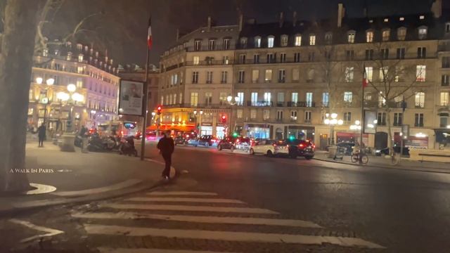 Paris , France - Paris Night Walk - January 2022 [4K HDR] | Paris 4K | A Walk In Paris