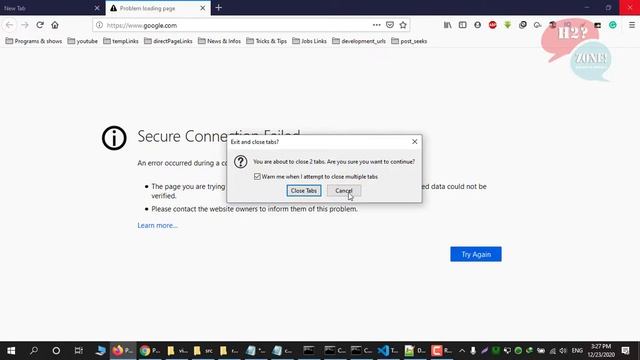 How Easily Fix Secure Connection Failed PR_CONNECT_RESET_ERROR In Firefox
