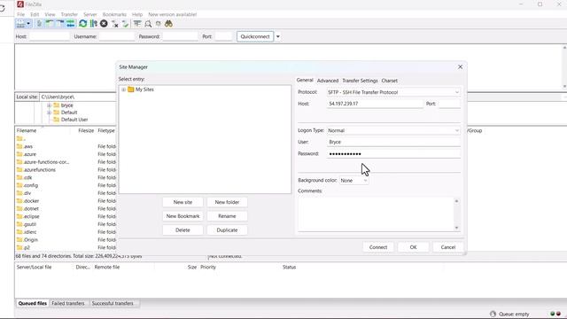 Connecting to an SFTP server using FileZilla смотреть онлайн