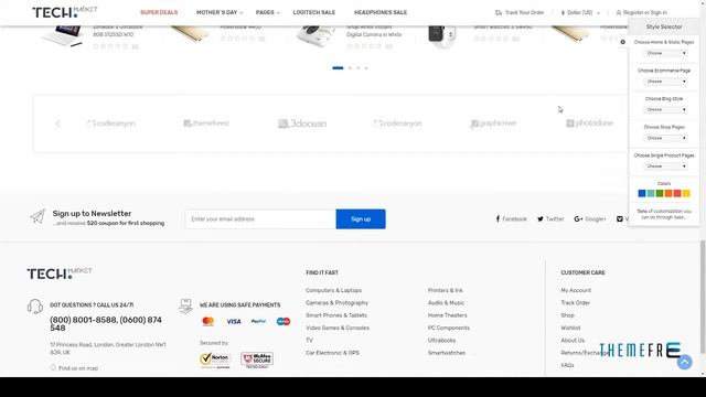 Techmarket - Multi-demo and Electronics Store HTML Template Ru смотреть онлайн