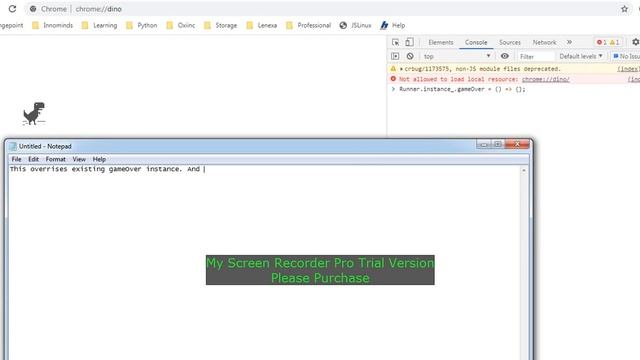 Hack!! Google chrome Dino game for unlimited scores смотреть онлайн
