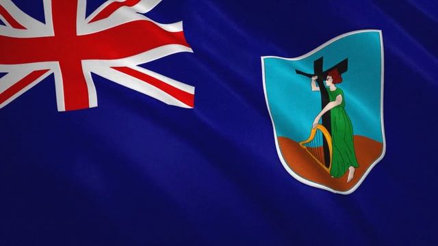Montserrat. Waving Flag  /  Монтсеррат. Развевающийся флаг