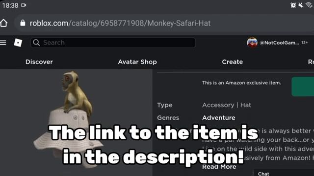 (FREE ITEM!) HOW TO GET THE MONKEY SAFARI HAT IN ROBLOX! (Amazon Exclusive) смотреть онлайн