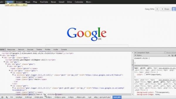 How to hack google using google chrome's 'inspect element '