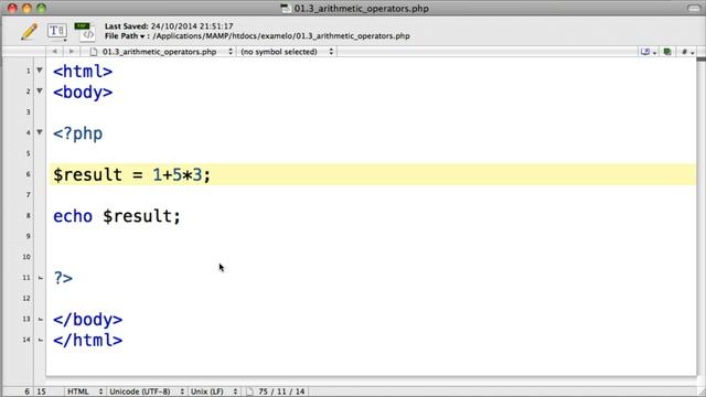 PHP operator precedence in arithmetic operations - 01.4 смотреть онлайн