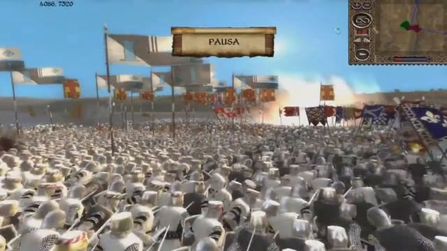 Medieval total war 2 Saint steel 3.752 crusados vs 12.350 soldado regulares FUEGO Y MANGONEL смотреть онлайн