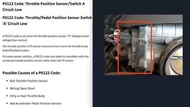 Causes and Fixes P0122 Code: Throttle Position Sensor/Switch A Circuit Low смотреть онлайн
