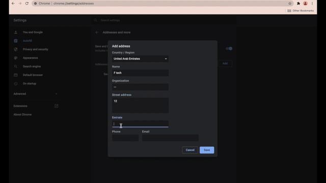AUTOFILL FEATURE IN CHROME смотреть онлайн
