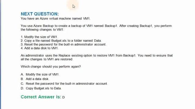 Part#8: AZ-104 Microsoft Azure Administrator Certification Questions and Answers смотреть онлайн