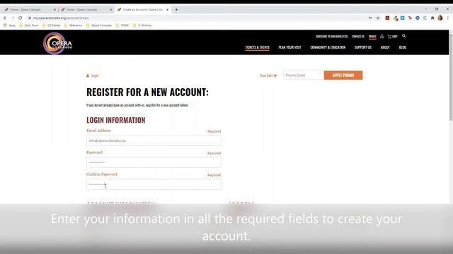 How to Create an Opera Colorado Online Account смотреть онлайн