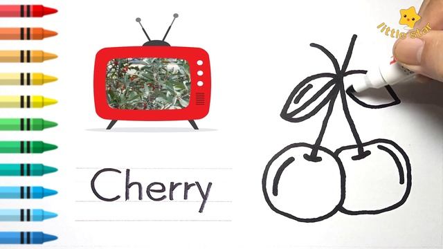 How To Draw And Write Cherries For Toddlers 🍒 Step By Step Tutorial 🍒 Home Learning Easy!