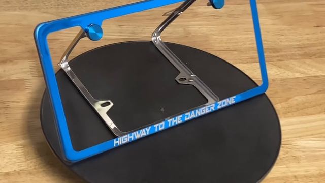 HIGHWAY TO THE DANGER ZONE Blue chrome slim two hole style stainless steel customized license frame смотреть онлайн