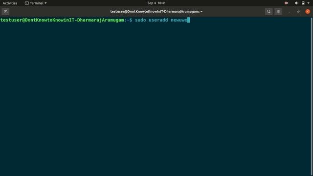 user creates in ubuntu linux by terminal mode смотреть онлайн