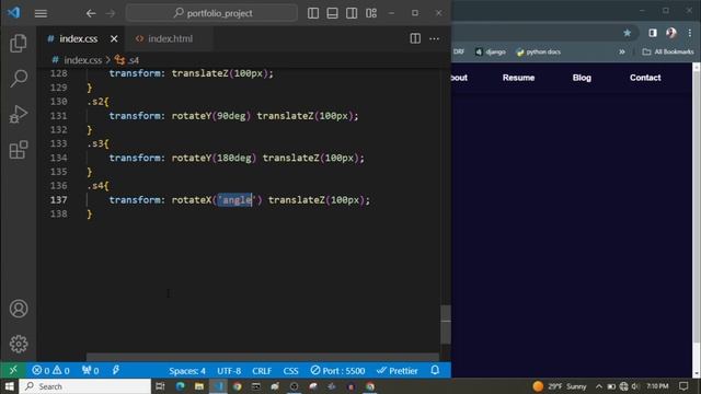 Build a 3D Animated Portfolio Website From Scratch! ONLY HTML and CSS | Modern Web Development смотреть онлайн