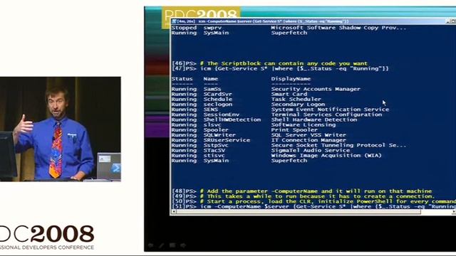 PDC 2008 PowerShell Creating Manageable Web Services смотреть онлайн