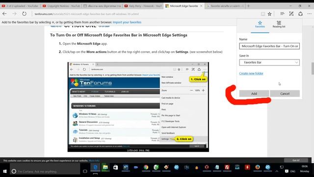 วิธีแสดง Favorites Bar บน Microsoft Edge Windows 10 смотреть онлайн