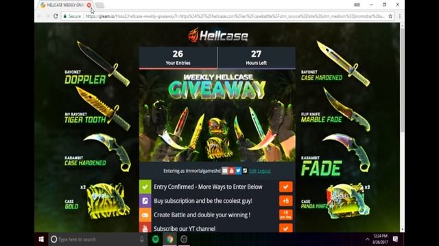 M9 Bayonet Giveaway! casehardened смотреть онлайн
