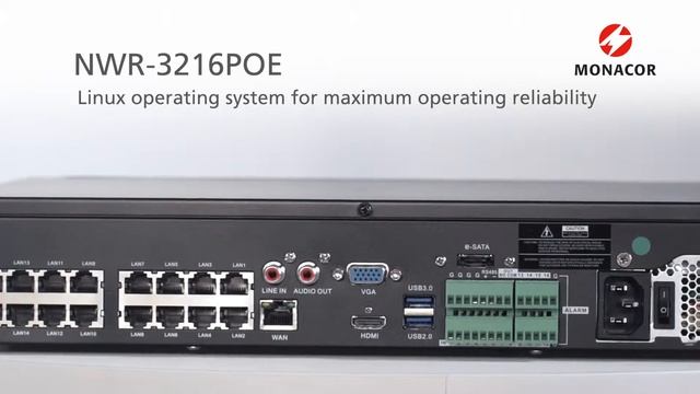 MONACOR Security | Project Line | NWR-3216POE смотреть онлайн