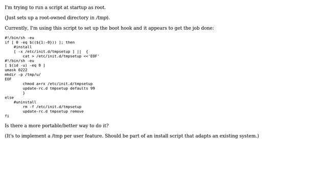 Unix & Linux: Portable way to run a simple script at startup смотреть онлайн