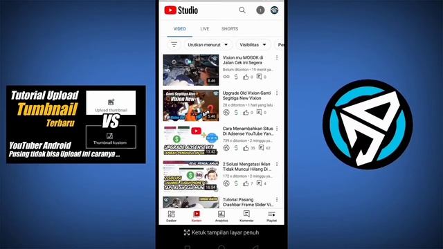 Tutorial Cara Upload Tumbnail Terbaru Untuk YouTuber User HP Handphone смотреть онлайн