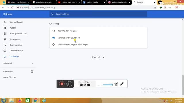 Open specifig page at start in Google chrome. смотреть онлайн
