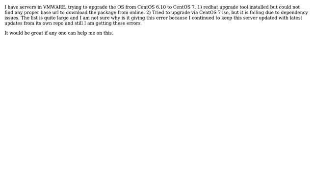 Regarding CentOS 6.10 to CentOS 7 upgrade смотреть онлайн