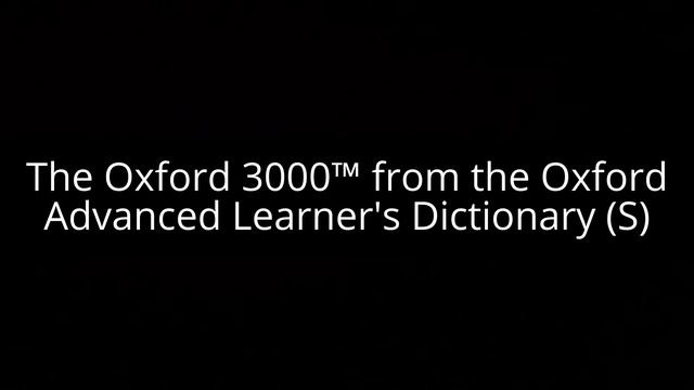 The Oxford 3000™ from the Oxford Advanced Learner's Dictionary (S) смотреть онлайн
