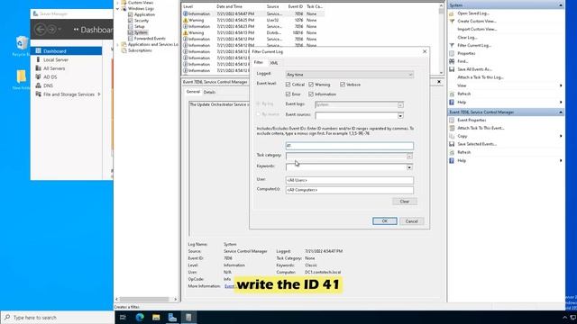 How to verify power outage shutdown in a win server 2022 using event viewer ID 41 смотреть онлайн