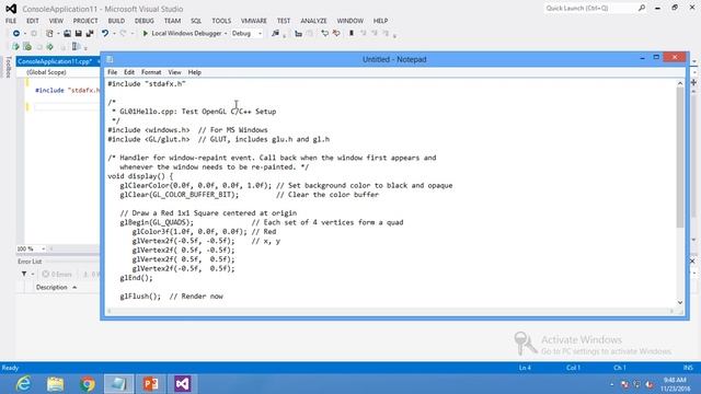How to run open GL in visual studio 2012 смотреть онлайн