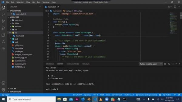 How to setup flutter on VS Code.