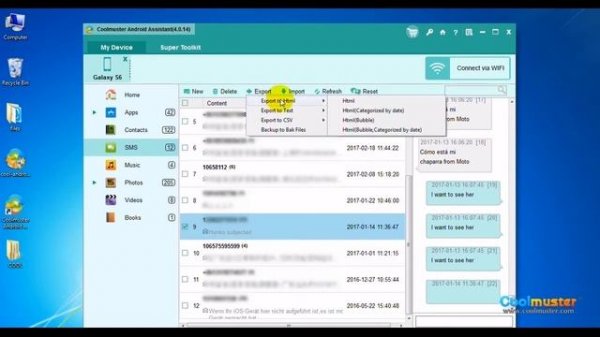 Coolmuster Android Assistant: Android SMS Manager - Send, Export and Import Text Messages